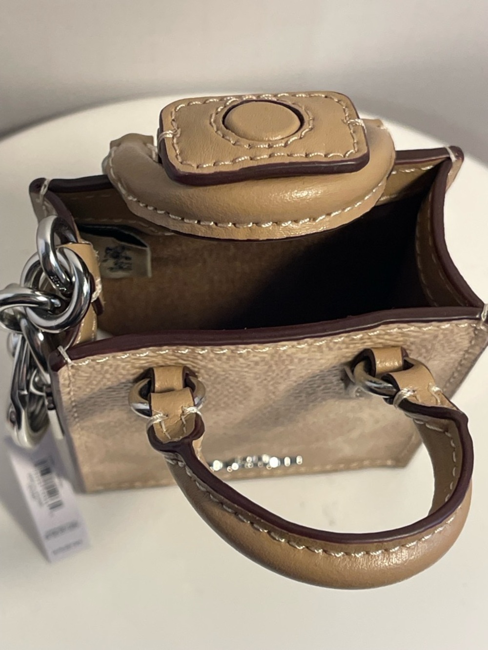 Coach North/South Mini Tote Bag Charm - NWT ** - Picture 4 of 5